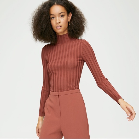 Aritzia | Babaton | Victor Ribbed Turtleneck Top Size S